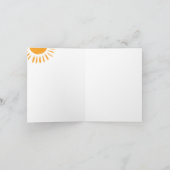 ニュートラルベージュ レインボー ボーホー ベイビーシャワー サンクス カード (内部)