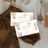 ニュートラルホットエアバルーンおむつラッフルベビーシャワー エンクロージャーカード