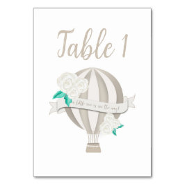 ニュートラルホットエアバルーン赤ちゃんシャワーテーブル番号 テーブルナンバー
