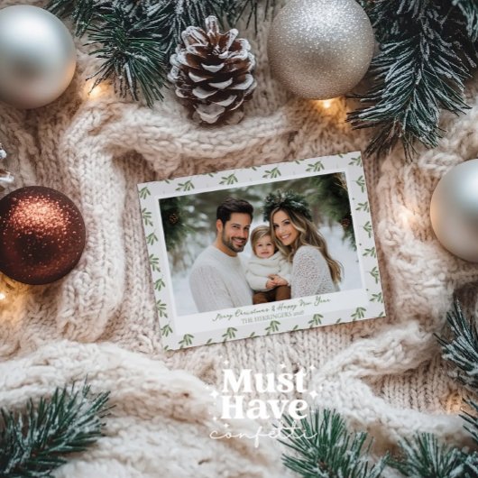 ニュートラルホリーベリークリスマスカード シーズンカード