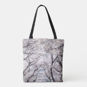 ニュートラルホワイトさくらんぼブロッサム花模様ズバイアヴァ トートバッグ (裏面)