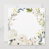 ニュートラルホワイトウォーター色フローラリース結婚ズ 招待状 (裏面)