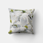 ニュートラルホワイトコーナレスドフラワーズ花模様ズバイアヴァ クッション (正面)