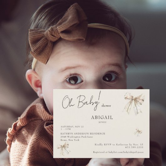 ニュートラルボウズOhベビーシャワー招待状 招待状