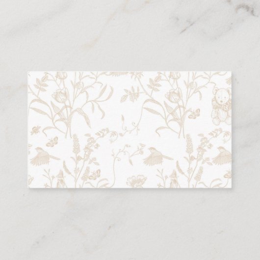 ニュートラルボウベビーシャワーおむつラッフル エンクロージャーカード (裏面)