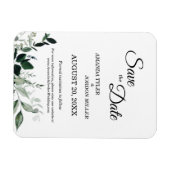 ニュートラルボタニカルウェディング日付磁石を保存 マグネット (横)