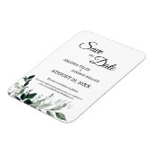 ニュートラルボタニカルウェディング日付磁石を保存 マグネット (左側)