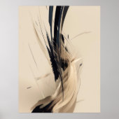 ニュートラルボタニカル抽象芸術ミニマリスト自然 ポスター (正面)