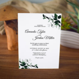 ニュートラルボタニカル結婚式招待状 招待状