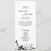 ニュートラルボタニカル結婚式 プログラム (正面)