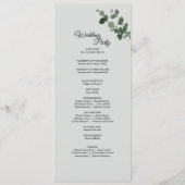 ニュートラルボタニカル結婚式 プログラム (裏面)