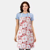 ニュートラルボタニカル – ポピズピンク エプロン (着用した状態)