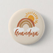 ニュートラルボヘミアンおばあちゃん赤ちゃんシャワータイトルボタン 缶バッジ (正面)