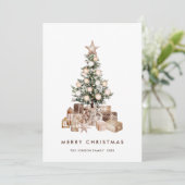 ニュートラルボヘミアンクリスマスパインツリーグリーティング シーズンカード (スタンド正面)