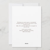 ニュートラルボヘミアンクリスマスパインツリーグリーティング シーズンカード (裏面)