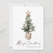 ニュートラルボヘミアンクリスマスパインツリーグリーティング シーズンカード (正面)