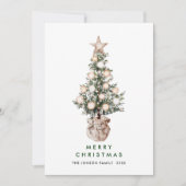 ニュートラルボヘミアンクリスマスパインツリーグリーティング シーズンカード (正面)
