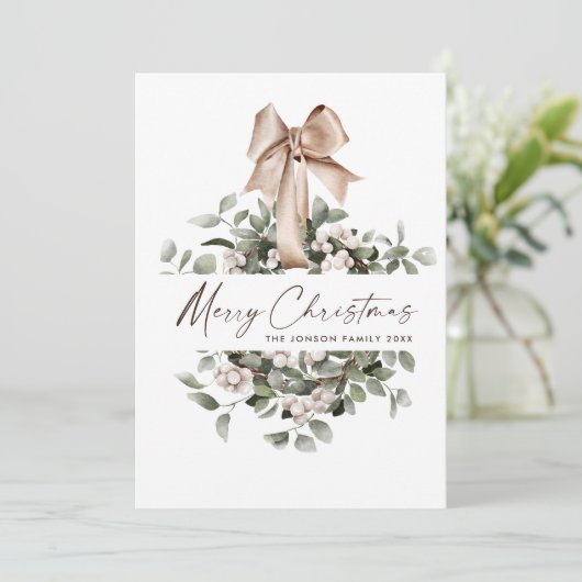 ニュートラルボヘミアンクリスマスリース挨拶 シーズンカード (スタンド正面)