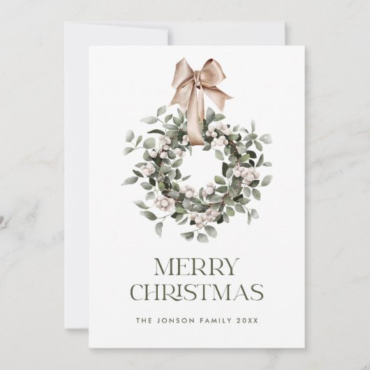 ニュートラルボヘミアンクリスマスリース挨拶 シーズンカード (正面)