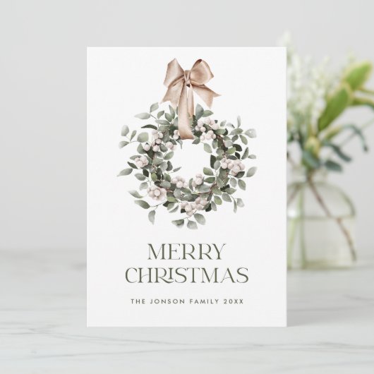 ニュートラルボヘミアンクリスマスリース挨拶 シーズンカード (スタンド正面)