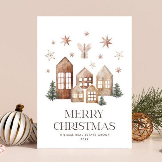 ニュートラルボヘミアンクリスマス組成企業の物 シーズンカード