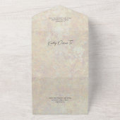 ニュートラルボヘミアンスタイル花QRコード オールインワン招待状 (外側)