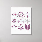 ニュートラルボヘミアンラインアート | キャンバスホームアクセント キャンバスプリント (正面)
