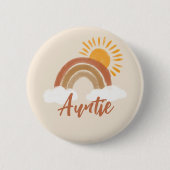 ニュートラルボヘミアン叔母ベビーシャワータイトルボタン 缶バッジ (正面)