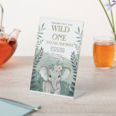 ニュートラルボホサファリベイビーシャワー招待状 台座サイン (インサイチュ)