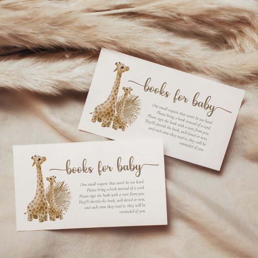 ニュートラルボホパンパスグラスキリンの本ベビー エンクロージャーカード