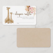 ニュートラルボホパンパスグラスギラフェおむつラッフル エンクロージャーカード (正面/裏面)