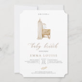 ニュートラルボホパンパスグラス子供部屋ベビーブランチ 招待状 (正面)