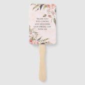 ニュートラルボホピンクピーニーパンパ結婚スの感謝 ハンドファン (裏面)