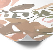 ニュートラルボホフローラブライダルシャワーウェルカムサイン ポスター (角)