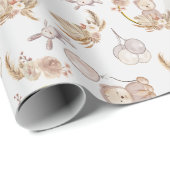 ニュートラルボホベアームーンベビーシャワー ラッピングペーパー (ロールコーナー)