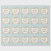 ニュートラルボホベアームーンベビーシャワー ラッピングペーパー (フラット)