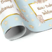 ニュートラルボホベアームーンベビーシャワー ラッピングペーパー (ロールコーナー)