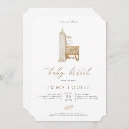 ニュートラルボホベビーブランチ招待状 招待状