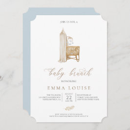 ニュートラルボホベビーブランチ招待状 招待状