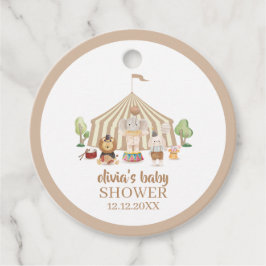 ニュートラルボホマジカルサファリサーカスベイビーシャワー フェイバータグ