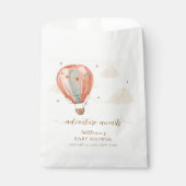 ニュートラルボホヴィンテージホットエアバルーンベビーシャワー フェイバーバッグ (正面)