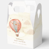 ニュートラルボホヴィンテージホットエアバルーンベビーシャワー フェイバーボックス (見開き)