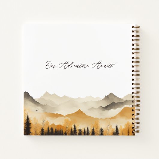 ニュートラルボホーマウンテンウォーター結婚カラーズゲスト ノートブック (裏面)