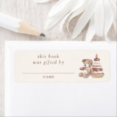 ニュートラルボホ子供部屋ベイビーシャワーの本のギフト ラベル (インサイチュ)