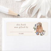 ニュートラルボホ子供部屋ベイビーシャワーの本のギフト ラベル (インサイチュ)