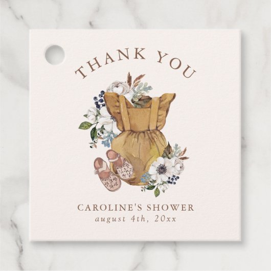 ニュートラルボホ子供部屋ベビーシャワーありがとう フェイバータグ (正面)