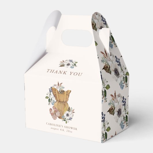 ニュートラルボホ子供部屋ベビーシャワーありがとう フェイバーボックス (正面サイド)