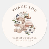 ニュートラルボホ子供部屋ベビーシャワーありがとう ラウンドシール (正面)
