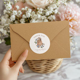 ニュートラルボホ子供部屋ベビーシャワーありがとう ラウンドシール