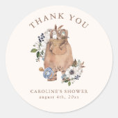 ニュートラルボホ子供部屋ベビーシャワーありがとう ラウンドシール (正面)